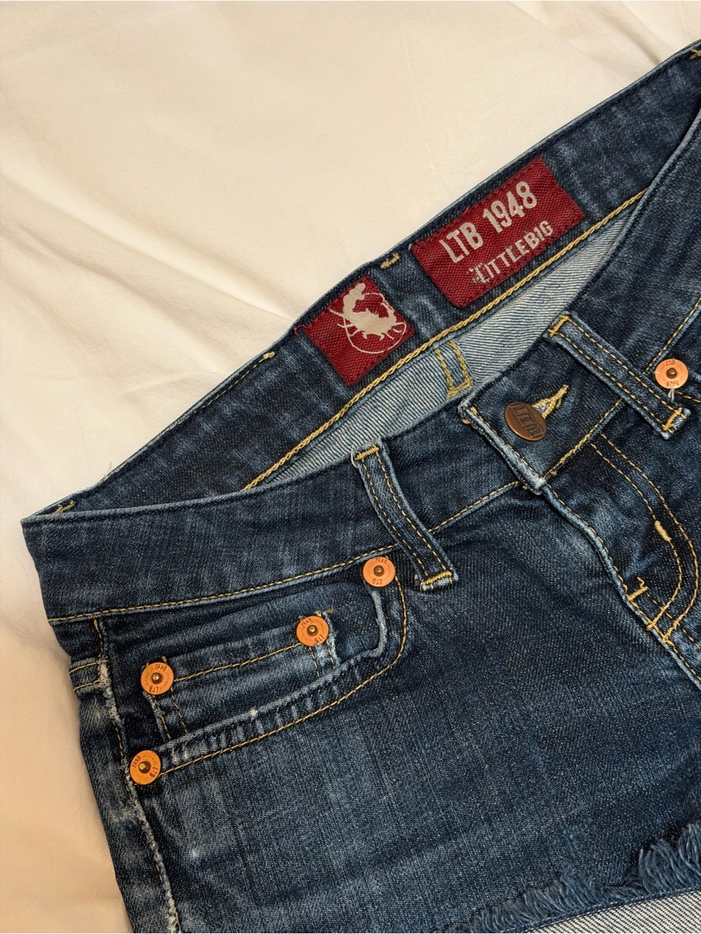 Low Rise LTB 1948 Dark Blue Women’s Denim Shorts - Picture 3 of 6
